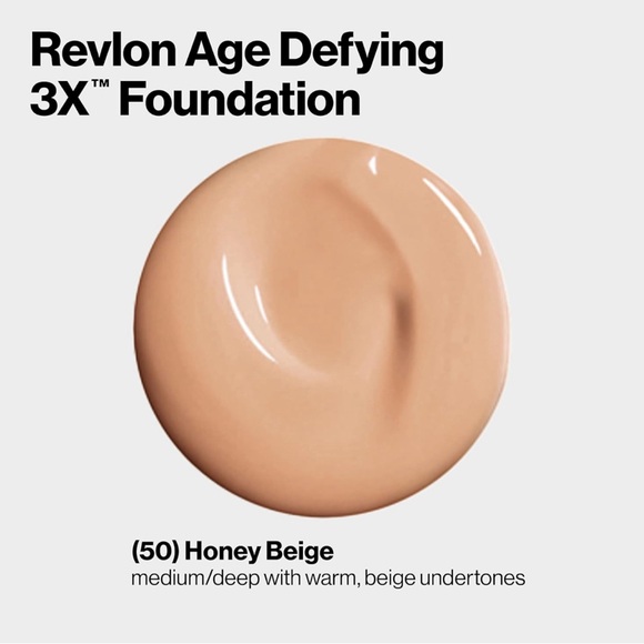 New Revlon Liquid Foundation, Age Defying 3XFace Makeup, Anti-Aging and Firming - Picture 5 of 16